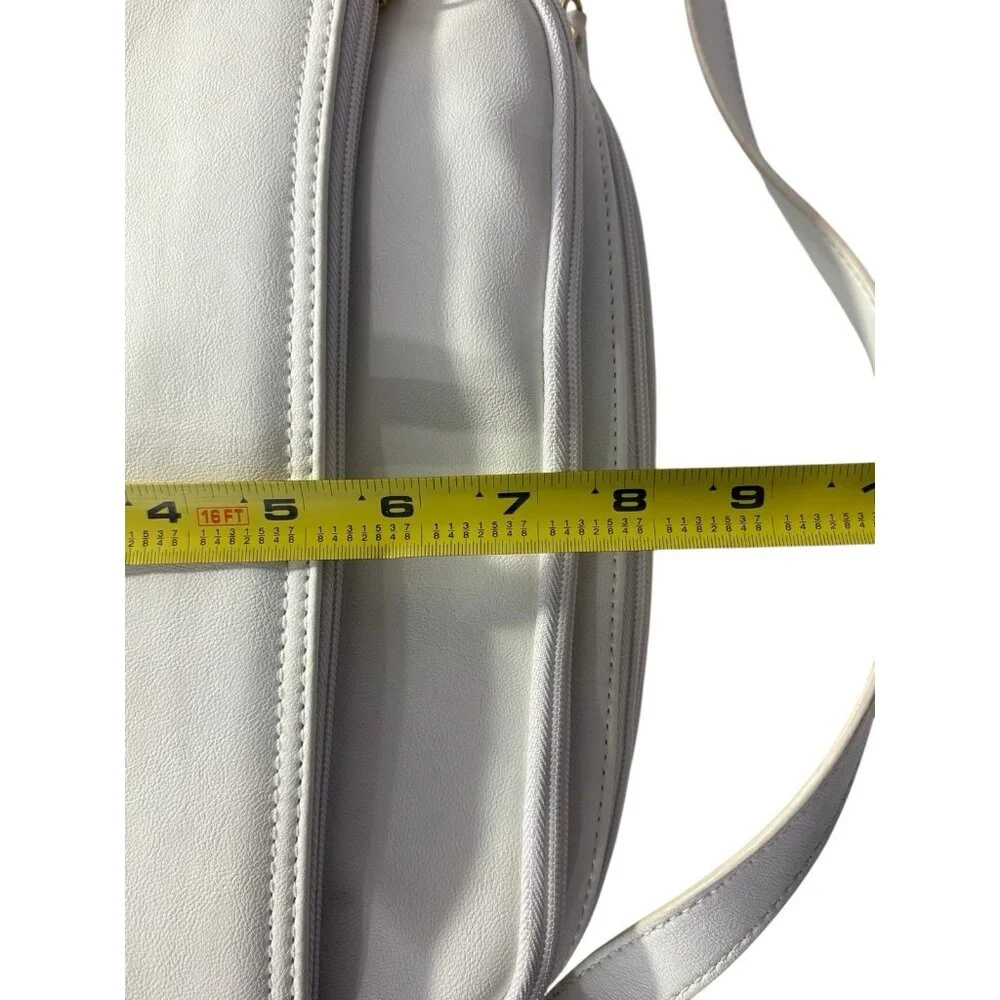 NOS Carryland White Purse Crossbody Bag Vintage w/ Original Tags Zip‎ Close